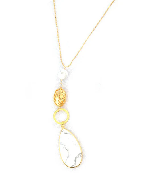 Tess Howlite Necklace - Lositime