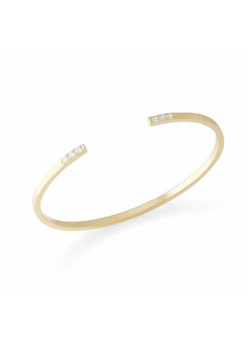 Dainty Gold CZ Cuff - Lositime