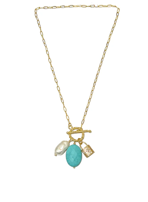 Evelyn Toggle Charm Necklace - Lositime