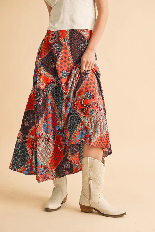 Aemi + Co Printed Maxi Skirt - Lositime