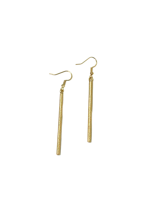 Gold Bar Earrings - Lositime