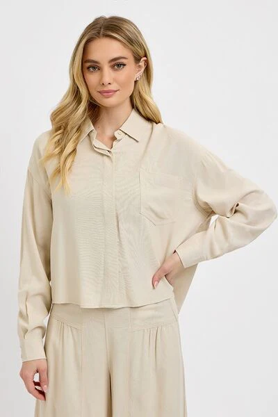 RISEN Button Down Long Sleeve Shirt - Lositime