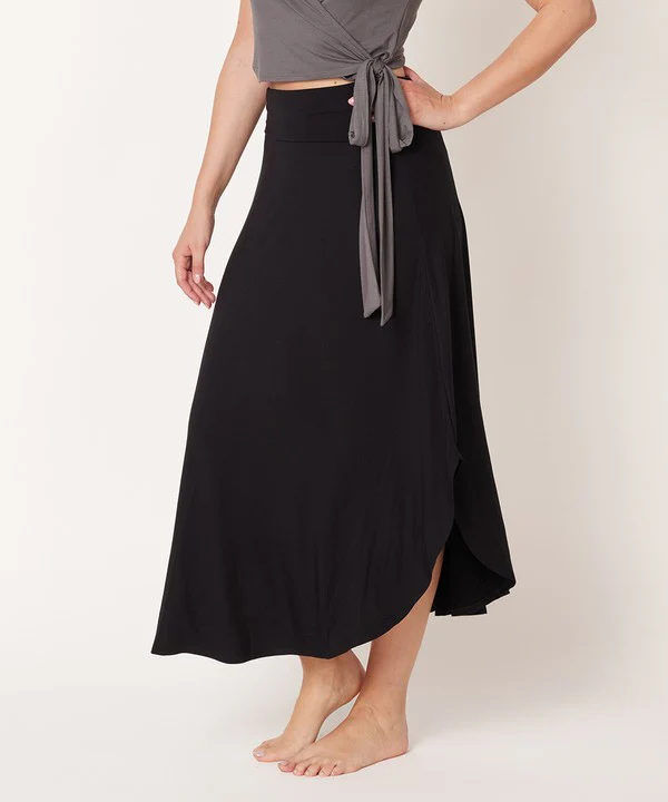 BAMBOO BAND WAIST MAXI SKIRT - Lositime