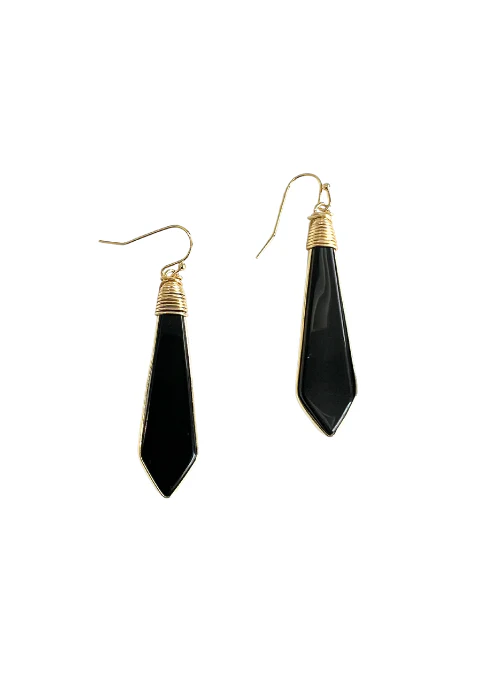 Rachel Black Earrings - Lositime