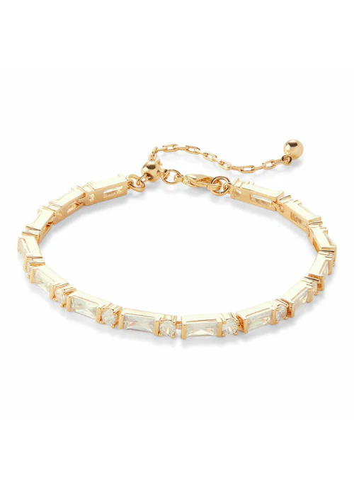 Crystal Tennis Bracelet Gold - Lositime