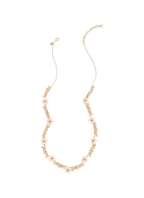 Carved Flower Necklace - Lositime