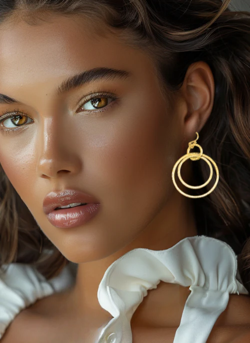 Hammered Ellie Hoop Earrings - Lositime